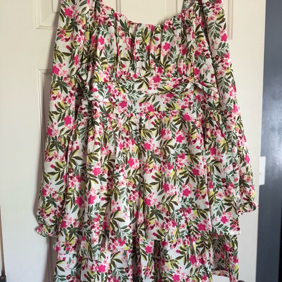 First Love Dresses & Skirts - NWOT First Love Pink and Green Floral Mini